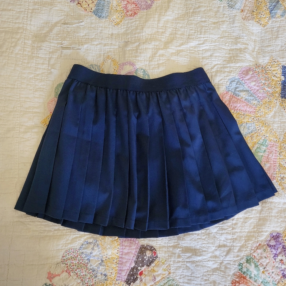 Navy Pleated Tennis Skort